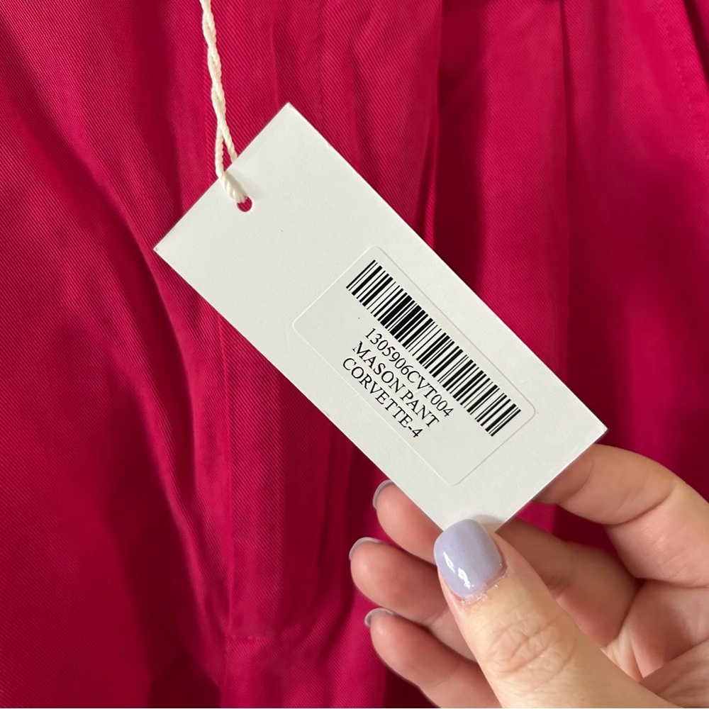 NWT Reformation Mason Pants Corvette Pink - Picture 3 of 4
